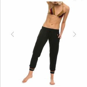 Aviator nation black zip sweatpants sz S in great condition